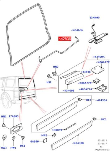 Cnkaka036 LR024949 Weatherstrip Tailgate Seal 1 Pc For Discovery 4 10-2016 Rubber in Saudi Arabia