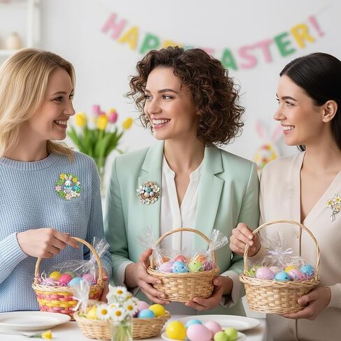 Easter Bunny Wreath Pins and Brooches for Women, B05A in Saudi Arabia