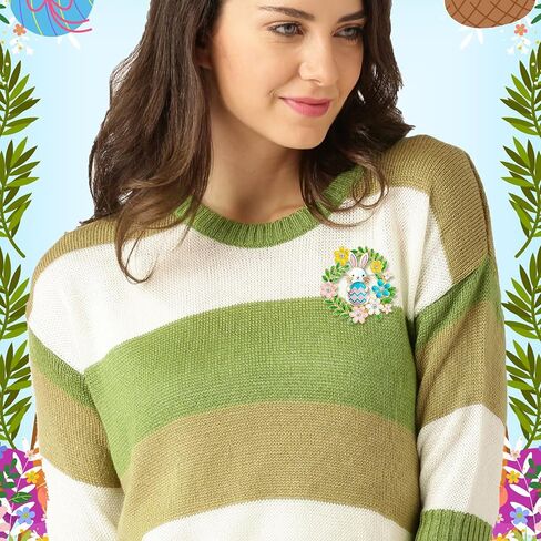Easter Bunny Wreath Pins and Brooches for Women, B05A in Saudi Arabia