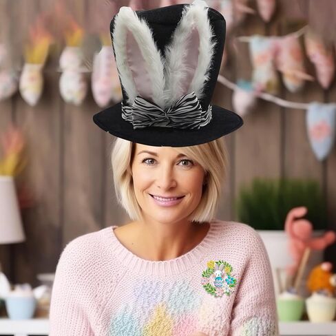Easter Bunny Wreath Pins and Brooches for Women, B05A in Saudi Arabia