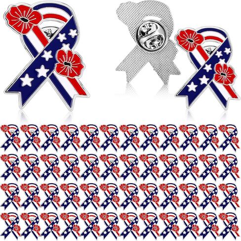 Tondiamo Memorial Day Poppy Flower Brooch Pins Remembrance Day Poppy Pins Lapel Brooch USA Flag in Saudi Arabia