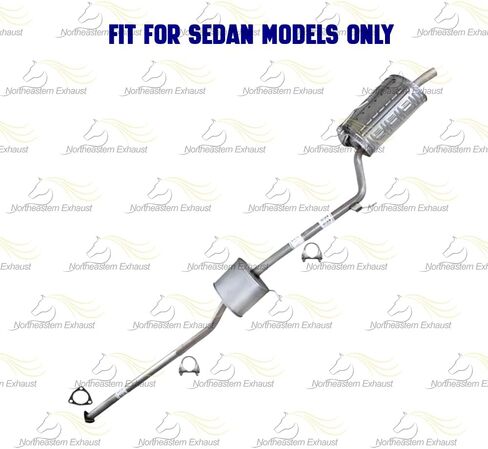 Exhaust Muffler Assembly Compatible for 2006-2007 Honda Accord 2.4L | Stainless Steel | Northeastern Exhaust | Free Clamps and Gasket Included | Direct-Fit Replacement in Saudi Arabia