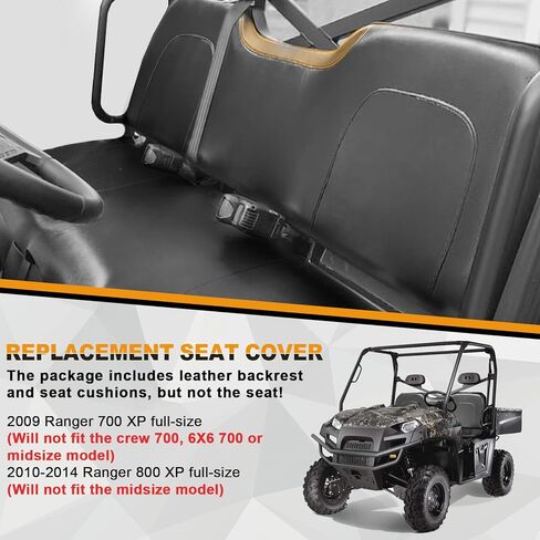 Seat Cover Replacement for 2009-2014 Polaris Ranger 800 XP 800XP XP800 XP700 700, Thickness Waterproof Lower Bottom UTV Seat Cover in Saudi Arabia