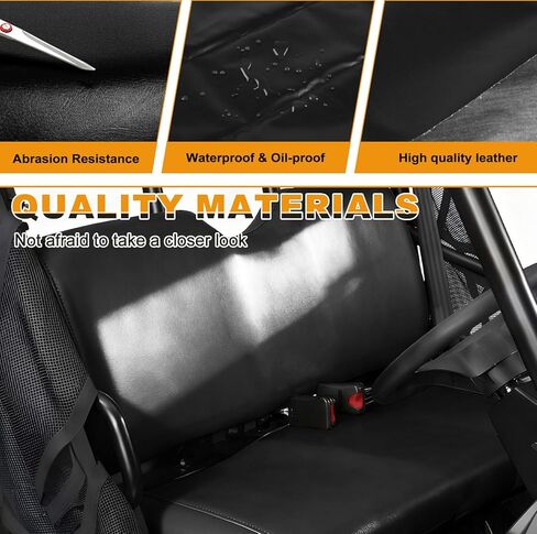 Seat Covers Replacement for 2010-2014 Polaris Ranger 400 500 570 800 MIDSIZE Crew EV UTV, Thickness Waterproof Lower Bottom and Back UTV Seat Covers in Saudi Arabia