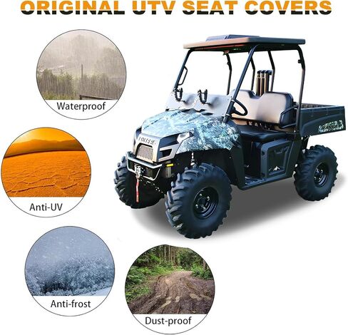 Seat Covers Replacement for 2010-2014 Polaris Ranger 400 500 570 800 MIDSIZE Crew EV UTV, Thickness Waterproof Lower Bottom and Back UTV Seat Covers in Saudi Arabia