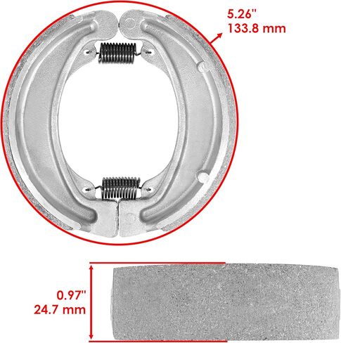 Caltric Rear Brake Shoes Compatible with Honda Cmx450C Cmx-450C Rebel 450 1986 1987 in Kuwait