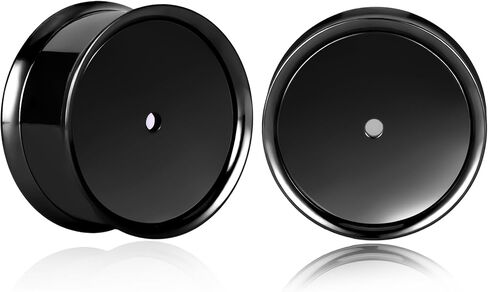 قطعتان من أنفاق الأذن ذات النسيج المطروق من فانكولا، سدادات مزدوجة مضيئة من الفولاذ الطبي لتمديد الأذن (8 مم - 16 مم)، مجوهرات للجسم لا تسبب الحساسية، مقاسات للجنسين 0 جم 00 جم، هدية ممتازة للنساء والرجال in Kuwait