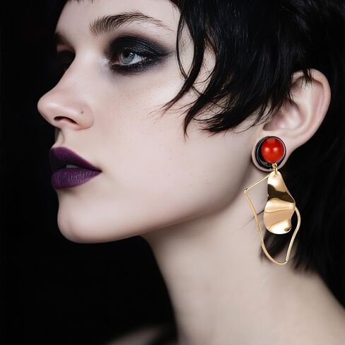 قطعتان من أنفاق الأذن ذات النسيج المطروق من فانكولا، سدادات مزدوجة مضيئة من الفولاذ الطبي لتمديد الأذن (8 مم - 16 مم)، مجوهرات للجسم لا تسبب الحساسية، مقاسات للجنسين 0 جم 00 جم، هدية ممتازة للنساء والرجال in Kuwait