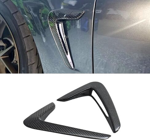 Real Carbon Fiber Side Fender Vent Trim Compatible with 2014-2020 BMW 4 Series F32 F33 F36, Air Intake Scoop Cover Trim for 428i 430i 435i 440i in Saudi Arabia
