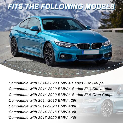 Real Carbon Fiber Side Fender Vent Trim Compatible with 2014-2020 BMW 4 Series F32 F33 F36, Air Intake Scoop Cover Trim for 428i 430i 435i 440i in Saudi Arabia