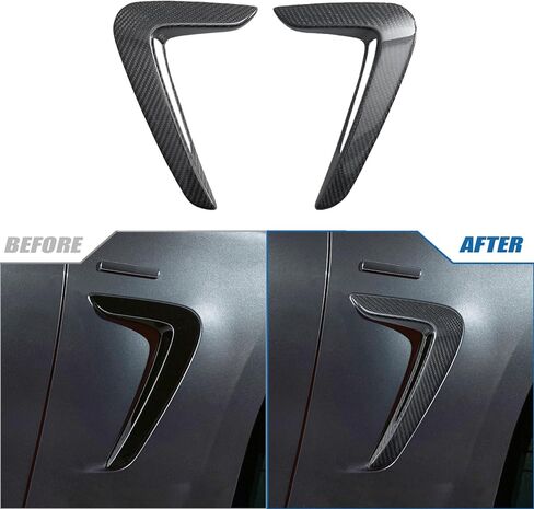 Real Carbon Fiber Side Fender Vent Trim Compatible with 2014-2020 BMW 4 Series F32 F33 F36, Air Intake Scoop Cover Trim for 428i 430i 435i 440i in Saudi Arabia