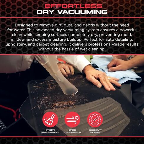 تورنادور ZV-240 فيلوسيتي-فاك جاف | يزيد الشفط | عمل براءة اختراع | أداة قوية لتنظيف السجاد للديكورات الداخلية للسيارات | مثالية لغسيل السيارات وتجديد السيارات in Kuwait