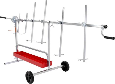 Auto Body Paint Rack, 6-Tier 360-Degree Rotating Tree-Style Stand for Automotive Bumpers Fenders Doors Hoods Universal Rotating Parts Holder Painting Workbench in Saudi Arabia