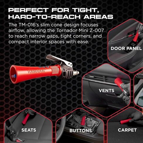 تورنادور TM-016 بديل مخروطي صغير لـ Z-007 | قطع غيار المصنع | تصميم متين بمسمار | يحافظ على تدفق الهواء والأداء | مثالية لتفاصيل السيارات in Kuwait