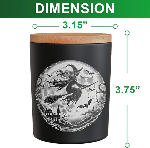 9oz Candle Black Jars Glass with Airtight Bamboo Lids with Printed Sticker Labels for Candle Making, and Organizer Containers -12Pack in Kuwait