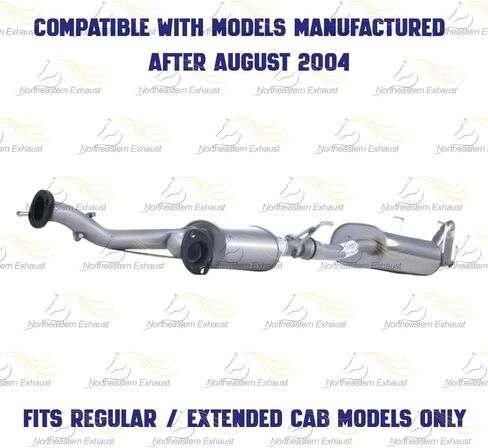 Northeastern Exhaust | Stainless Steel - Muffler and Resonator Exhaust System Kit Compatible for Toyota Tundra 2004-2006 4.7L Regular/Extended Cab - Includes Clamp and Gaskets in Saudi Arabia