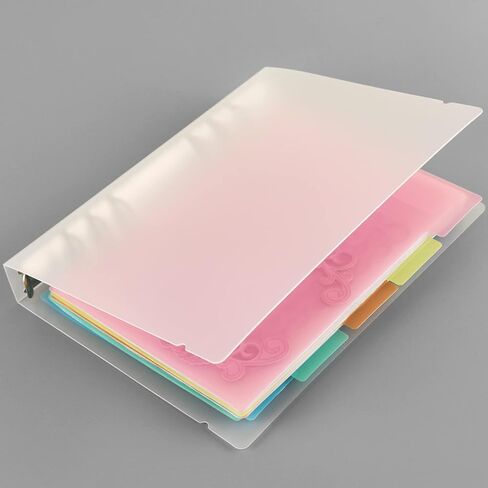 Briartw 3 Pcs A5 6 Ring Binder for Home Office School Supply,1'' Round-Ring Storage Book Binder,Storage Folder,Holds Up to 8x5.7 for Paper,Documents and Page Protectors Pockets in Saudi Arabia