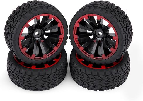 4pcs RC Tires, Off-Road Vehicle Wheel Rims RC Crawler Tyre Rubber Tire Wheels for RC 1:10 Car Part(10 Holes) Model Car Accessories Brushless Motor and Esc Brushless Motor and Esc in Saudi Arabia