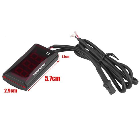 Racing Scooter Water Temp Thermometer, Universal Motorcycle Digital Gauge Meter, Flash Warning, Durable, LED Display, Fit (Red Backlight) in Saudi Arabia