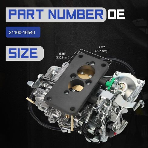 21100-16540 2 Barrel Carburetor For Toyota Corolla 4AF 1.6L 1987-1991 L4 Engine Replaces# 2110016540 (Automatic Choke) in Saudi Arabia