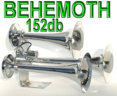 Behemoth Triple Trumpet Train Air Horn 152db لمسة نهائية من الكروم in Saudi Arabia