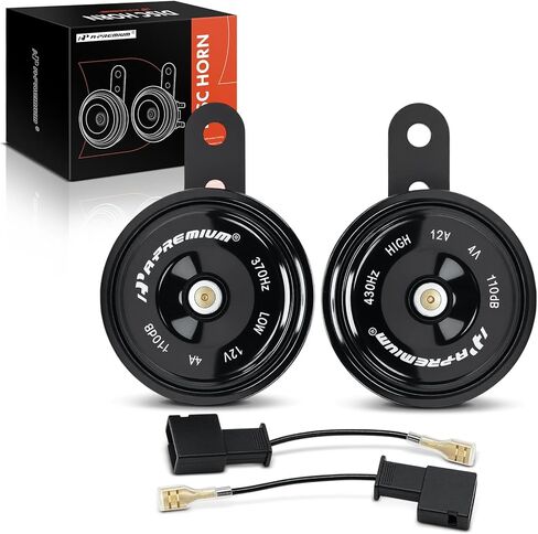 A-Premium 2 Pack Disc Horn Compatible with Toyota RAV4, Corolla, Prius, Highlander, Land Cruiser & Subaru Outback, Forester, Impreza, Legacy & Lexus GX460, ES350, ES250, ES300, ES300h, ES330 in Saudi Arabia