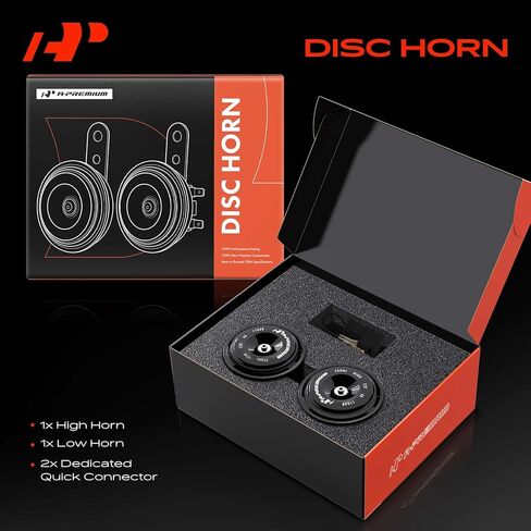 A-Premium 2 Pack Disc Horn Compatible with Toyota RAV4, Corolla, Prius, Highlander, Land Cruiser & Subaru Outback, Forester, Impreza, Legacy & Lexus GX460, ES350, ES250, ES300, ES300h, ES330 in Saudi Arabia