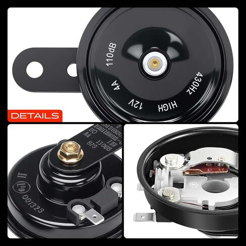 A-Premium 2 Pack Disc Horn Compatible with Toyota RAV4, Corolla, Prius, Highlander, Land Cruiser & Subaru Outback, Forester, Impreza, Legacy & Lexus GX460, ES350, ES250, ES300, ES300h, ES330 in Saudi Arabia