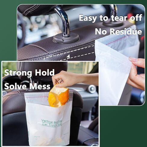 20PCS Disposable Car Garbage Bin Bags, Self Adhesive Waste Bags Car Trash Bag without Leaving Marks, Portable Vomit Bags Disposable for Car, Travel, Boat, Plane, Camping and Offices in Kuwait