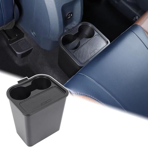 Aunginsy Rear Seat Trash Can Compatible with Ford Maverick 2022-2025, Multi-Function Trash Can with Cup Holder Trash Bin Extra Rear Storage Box Insert Organizer Tray Removable FITS Slot Accessories in Saudi Arabia