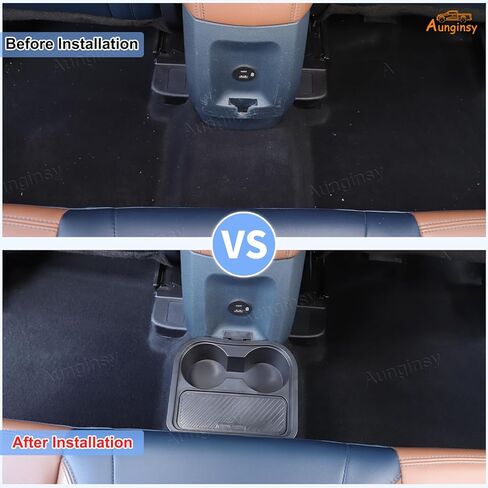 Aunginsy Rear Seat Trash Can Compatible with Ford Maverick 2022-2025, Multi-Function Trash Can with Cup Holder Trash Bin Extra Rear Storage Box Insert Organizer Tray Removable FITS Slot Accessories in Saudi Arabia