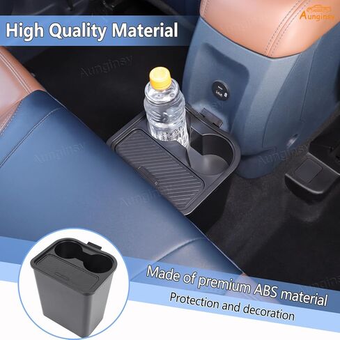 Aunginsy Rear Seat Trash Can Compatible with Ford Maverick 2022-2025, Multi-Function Trash Can with Cup Holder Trash Bin Extra Rear Storage Box Insert Organizer Tray Removable FITS Slot Accessories in Saudi Arabia