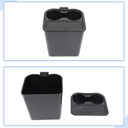 Aunginsy Rear Seat Trash Can Compatible with Ford Maverick 2022-2025, Multi-Function Trash Can with Cup Holder Trash Bin Extra Rear Storage Box Insert Organizer Tray Removable FITS Slot Accessories in Saudi Arabia