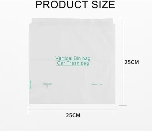 EWUVP 50pcs Car Trash Bags Easy Stick-On Disposable Portable Car Garbage Bags, Self Adhesive Cleaning Bags for Cars, Portable Car Trash Bin for Cars, Bedrooms, Bathrooms, Offices, Kitchens in Kuwait