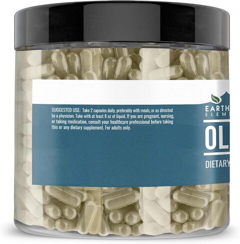 Earthborn Elements Olive Leaf Extract 200 Capsules, Pure & Undiluted, No Additives in Saudi Arabia