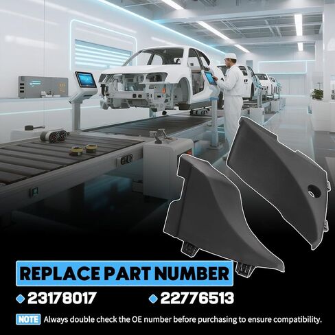 Front Windshield Wiper Cowl Side Extension Trim Left and Right Fit For Chevrolet Silverado 2014-2019 1500 2500 3500 Fit For GMC Sierra 2014-2019 Corner Cover Bezel Pair Replaces 23178017 23178018 in Saudi Arabia