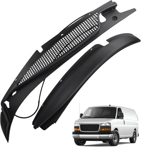 Windshield Wiper Cowl Cover Panel Grille Compatible with Chevrolet Chervy Express GMC Savana 1500 2500 3500 1996-2001 2002 2003 2004 2005 2006 2007 2008 2009 2010 2011 2012 2013 2014 2015 2016 2017 in Kuwait