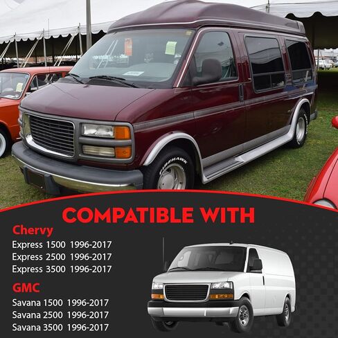 Windshield Wiper Cowl Cover Panel Grille Compatible with Chevrolet Chervy Express GMC Savana 1500 2500 3500 1996-2001 2002 2003 2004 2005 2006 2007 2008 2009 2010 2011 2012 2013 2014 2015 2016 2017 in Kuwait
