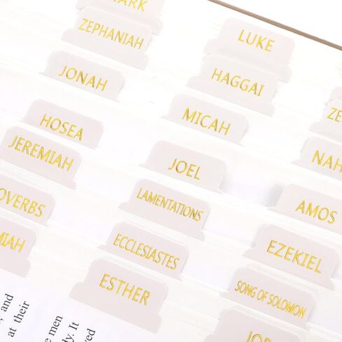 75 Pcs Bible Book Index Tabs Laminated Bible Tabs Gold Foil Lettering Bible Study Journaling Labels Supplies Print Stickers for Women Men Easy Navigation Easy to Read Quick Reference in Saudi Arabia