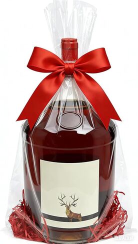 Amsthow 18 × 25 بوصة أكياس سلة شفافة أكياس سلة السيلوفان 20 قيراط أكياس السيلوفان مع سلة الأقواس التفاف السيلوفان جودي هدية أكياس علاج مع العلاقات لسلال تفضل الفاكهة (18 × 25 بوصة) in Kuwait