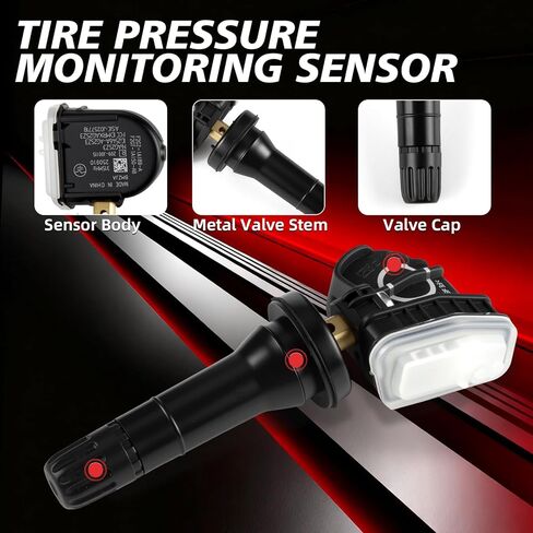 مستشعر مراقبة ضغط الإطارات المبرمج مسبقًا 315 ميجاهرتز TPMS متوافق مع Ford 2016-2021 Edge 2015-2017 Explorer 2016 2017 F150 Fusion لـ: -Mustang 2015-2017 مجموعة من 4 F2GZ1A189A in Kuwait