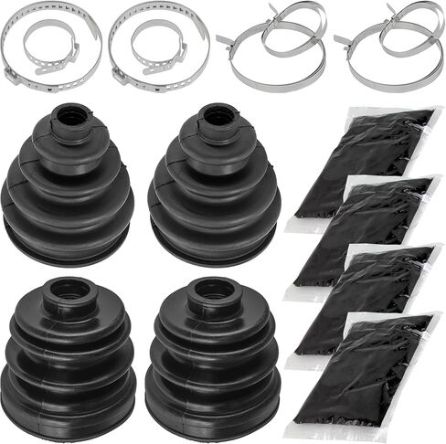 Caltric Rear Axle Inner and Outer CV Boot Kit Compatible with Kawasaki Teryx4 750 KRT750 2012-2013 x2 in Saudi Arabia