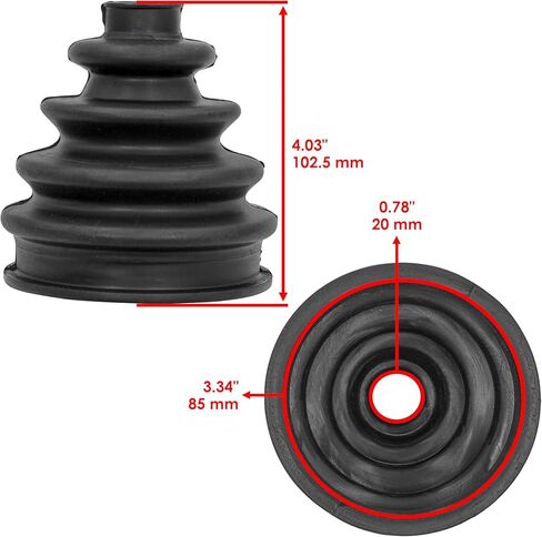 Caltric Rear Axle Inner and Outer CV Boot Kit Compatible with Kawasaki Teryx4 750 KRT750 2012-2013 x2 in Saudi Arabia
