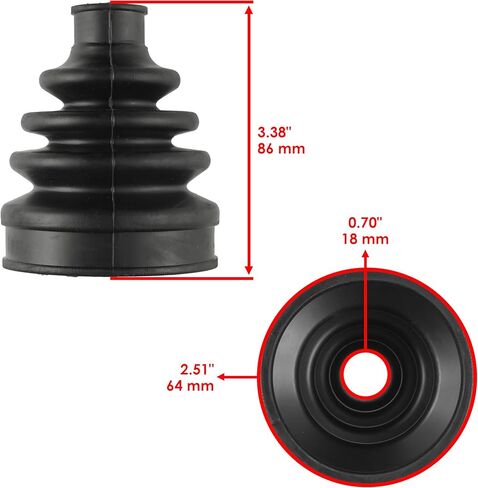 مجموعة أحذية CV للمحور الأمامي الداخلي والخارجي من Caltric متوافقة مع Can-am Outlander 650 4X4 Xt Xtp 2006-2012 / Outlander Max 650 Xt Xtp 2006-2012 in Kuwait