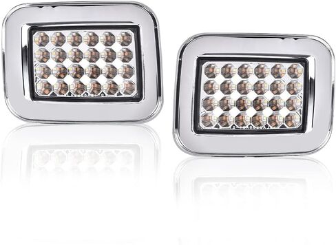 PIT66 LED Front Turn Signal Light Corner Parking Lamps, Compatible with Hummer H2 2003-2008/Compatible with Hummer H2 SUT 2005-2008 Left and Right Clear Lens Clear Housig in Saudi Arabia