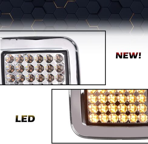 PIT66 LED Front Turn Signal Light Corner Parking Lamps, Compatible with Hummer H2 2003-2008/Compatible with Hummer H2 SUT 2005-2008 Left and Right Clear Lens Clear Housig in Saudi Arabia