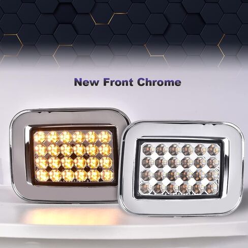 PIT66 LED Front Turn Signal Light Corner Parking Lamps, Compatible with Hummer H2 2003-2008/Compatible with Hummer H2 SUT 2005-2008 Left and Right Clear Lens Clear Housig in Saudi Arabia