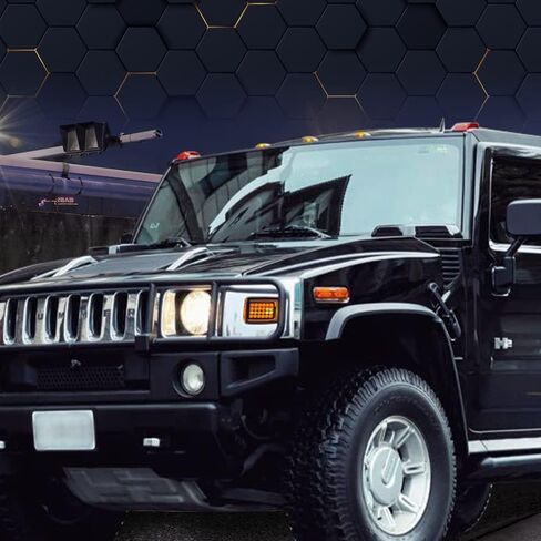 PIT66 LED Front Turn Signal Light Corner Parking Lamps, Compatible with Hummer H2 2003-2008/Compatible with Hummer H2 SUT 2005-2008 Left and Right Clear Lens Clear Housig in Saudi Arabia