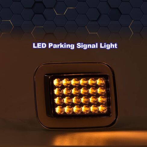 PIT66 LED Front Turn Signal Light Corner Parking Lamps, Compatible with Hummer H2 2003-2008/Compatible with Hummer H2 SUT 2005-2008 Left and Right Clear Lens Clear Housig in Saudi Arabia