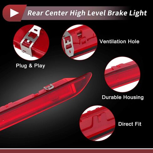 LED Third Brake Light for Ford Focus Sedan 2012-2018 Red 3rd High Mounted Stop Lamp BM5113A601AD Rear Center High Level Brake Light BM5113A601AE Bar Taillight in Saudi Arabia